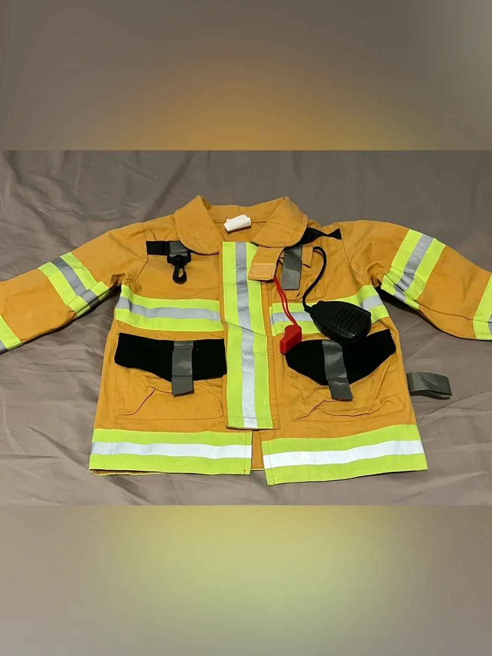 Teetot Firefighter Costume 2 Piece Unisex Child Size 3-4 Years Halloween dressup